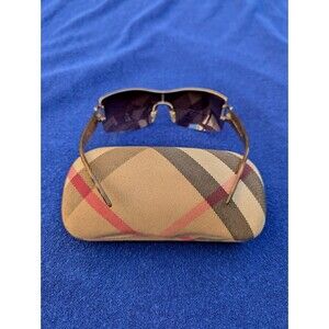 Burberry Sunglasses y2k B3043 1002/13 3N Shield Plaid Brown Italy with Case